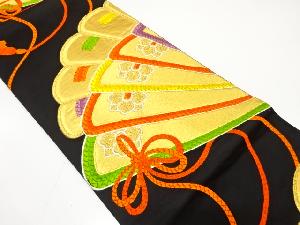 アンティーク　桧扇模様織り出し袋帯（着用可）